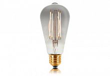 Лампа светодиодная филаментная Ретро Sun Lumen Vintage ST64 Е27 220В 4Вт 2200K дымчатая картинка 